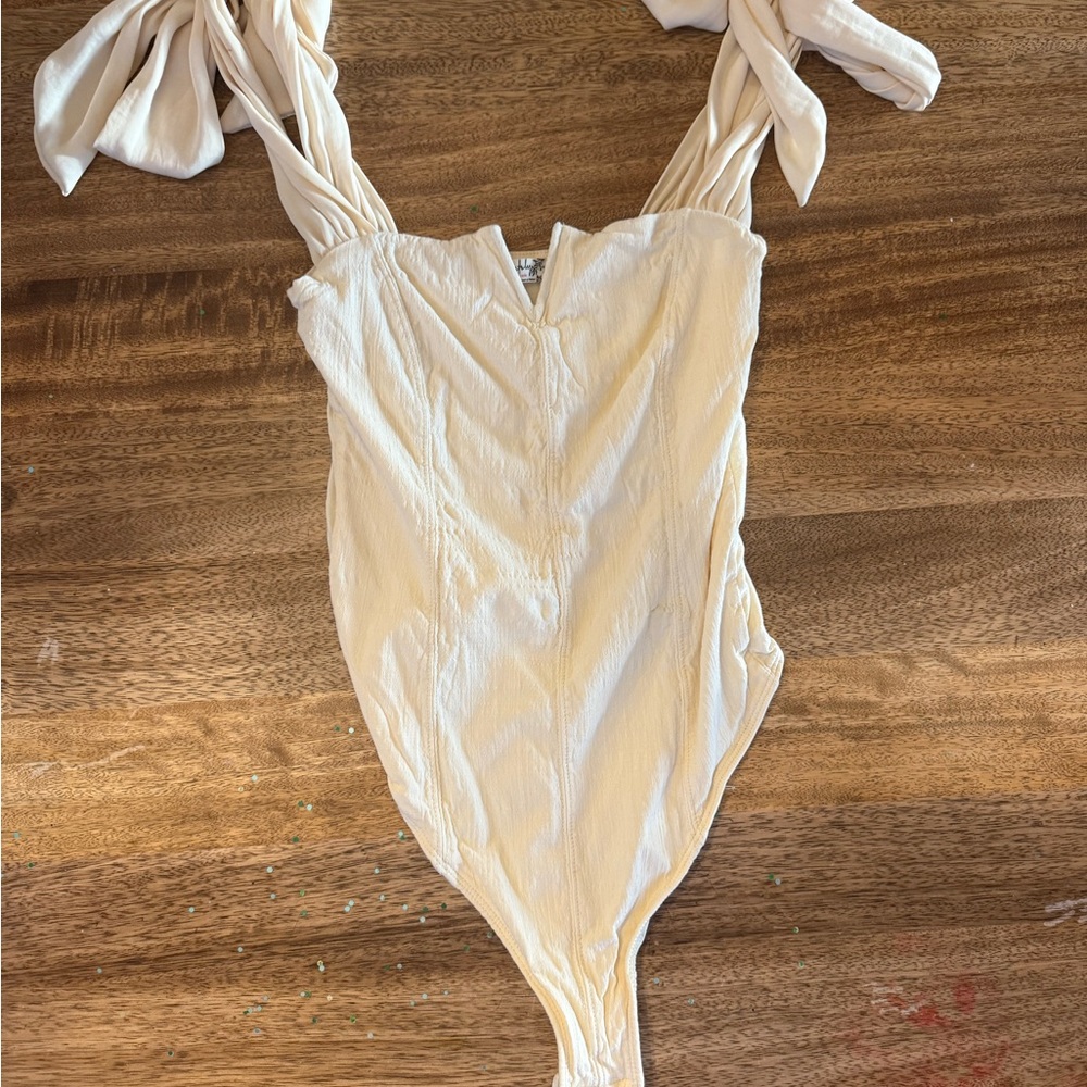 Free People yellow bodysuit suit